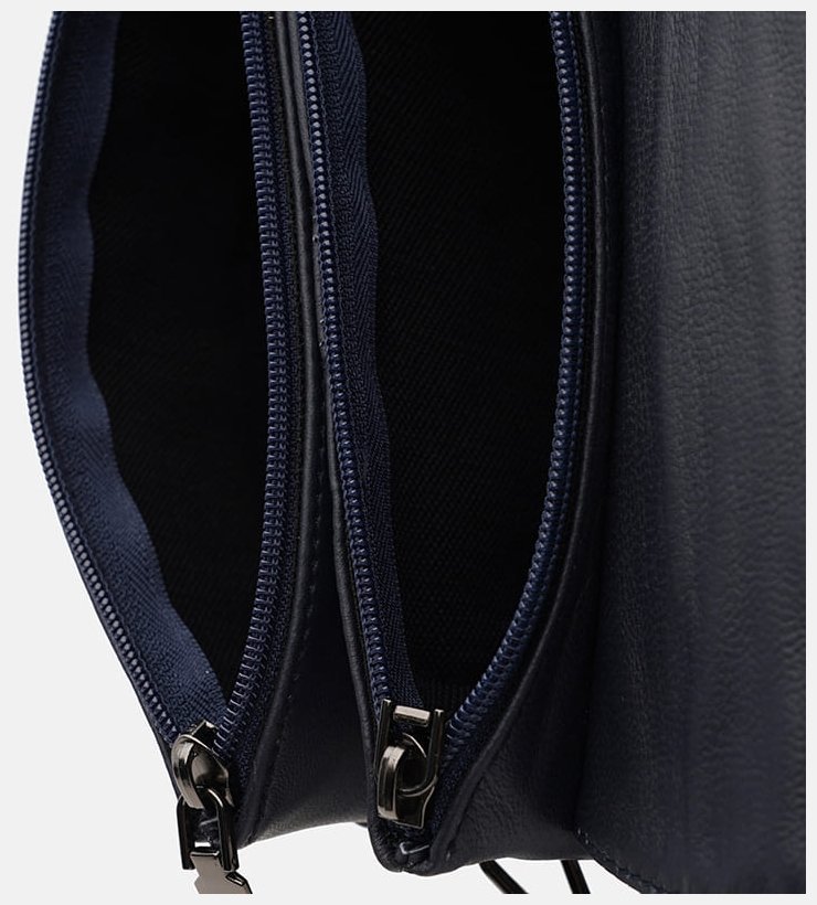 Чоловіча сумка планшет із натуральної шкіри з клапаном на магніті Ricco Grande синього кольору 96500 фото №5 Чоловіча сумка планшет із натуральної шкіри з клапаном на магніті Ricco Grande синього кольору 96500 modnotak фото №5