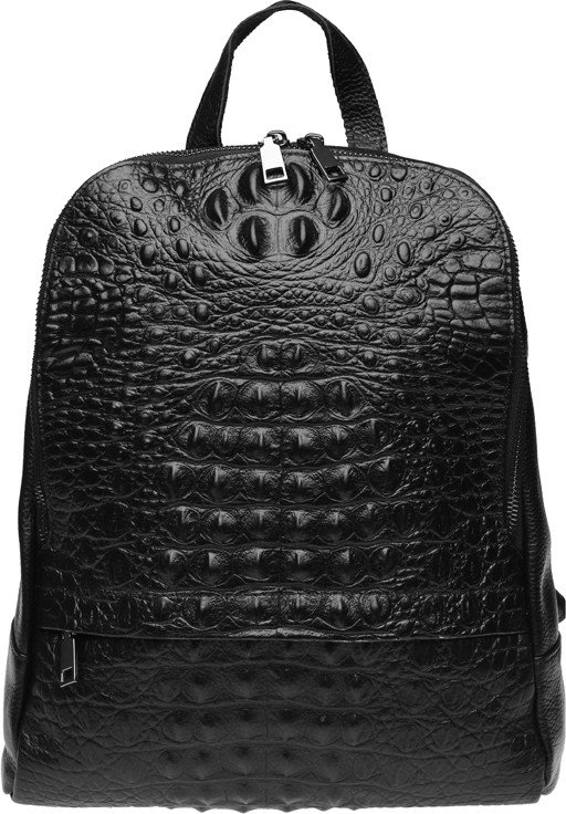 Оригинальный женский рюкзак из натуральной кожи с фактурой под рептилию Keizer (21304)