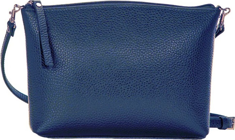 Женская кожаная сумка-кроссбоди синего цвета через плечо Issa Hara Ксения (21129)
