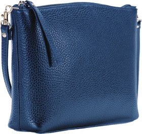 Женская кожаная сумка-кроссбоди синего цвета через плечо Issa Hara Ксения (21129) - 2