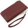 Кожаный женский кошелек бордового цвета с кистевым ремешком ST Leather 1767400 - 4
