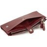 Шкіряний жіночий гаманець бордового кольору з кистьовим ремінцем ST Leather 1767400 - 7