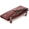 Шкіряний жіночий гаманець бордового кольору з кистьовим ремінцем ST Leather 1767400 - 8