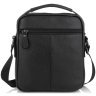 Шкіряна чоловіча сумка-барсетка невеликого розміру в чорному кольорі Tiding Bag 77500 - 3