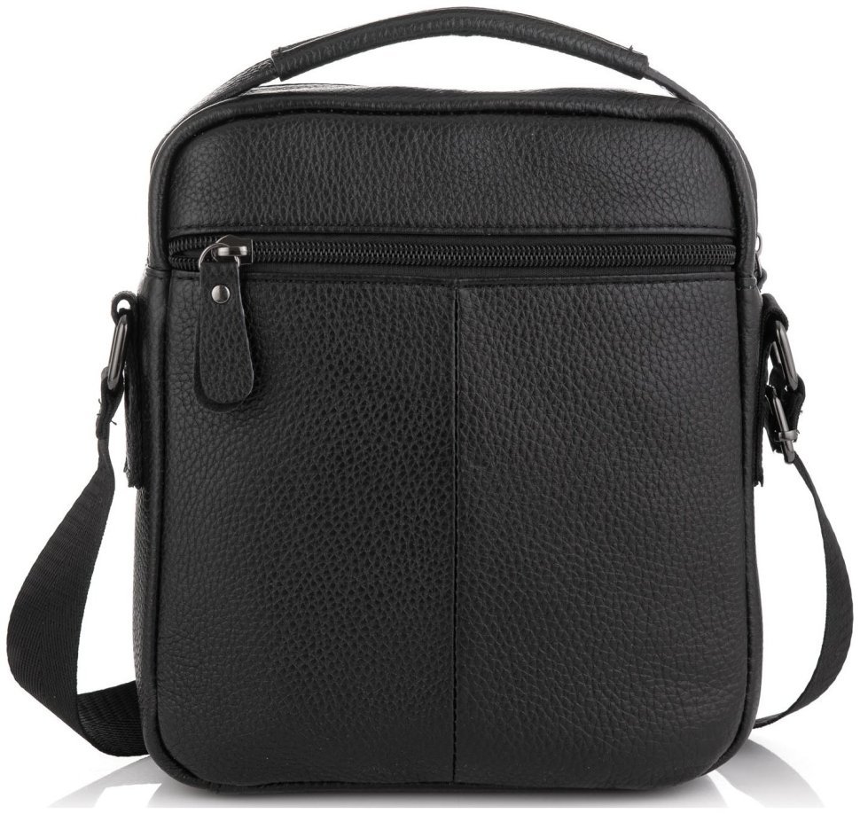 Кожаная мужская сумка-барсетка небольшого размера в черном цвете Tiding Bag 77500 modnotak фото №8