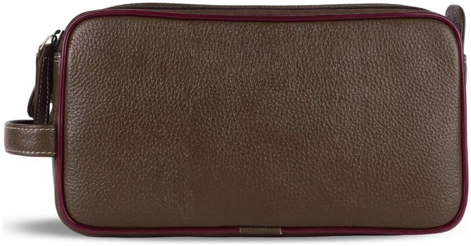 Кожаный несессер на 2 вместительных отделения с кистевым ремешком Hammonds Flycatcher TC4002-1 Brushwood коричневый 108000 modnotak фото №3