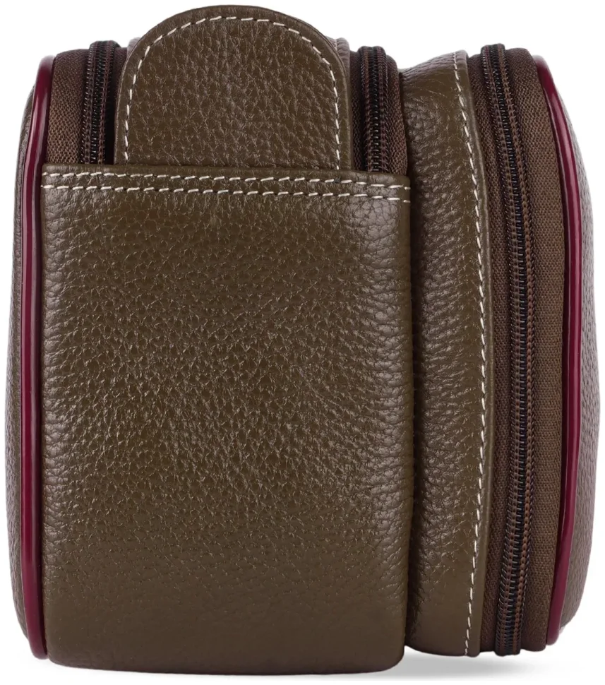 Кожаный несессер на 2 вместительных отделения с кистевым ремешком Hammonds Flycatcher TC4002-1 Brushwood коричневый 108000 modnotak фото №4