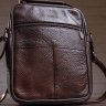 Мужская кожаная сумка коричневого цвета с ручкой VINTAGE STYLE (20246) - 5