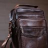 Мужская кожаная сумка коричневого цвета с ручкой VINTAGE STYLE (20246) - 6