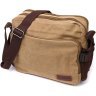 Мужская сумка-мессенджер среднего размера из текстиля песочного цвета Vintage 2422206 - 1