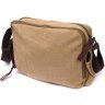 Чоловіча сумка-месенджер середнього розміру із текстилю пісочного кольору Vintage 2422206 - 2