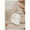 Жіноча сумка-рюкзак із натуральної шкіри флотар у білому кольорі BlankNote Kylie 78900 - 3