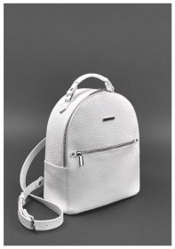 Жіноча сумка-рюкзак із натуральної шкіри флотар у білому кольорі BlankNote Kylie 78900
