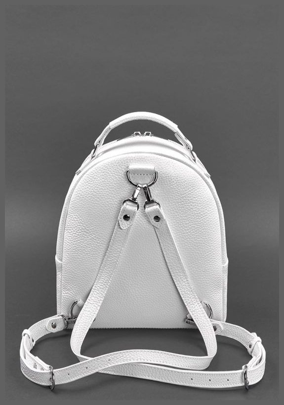 Женская сумка-рюкзак из натуральной кожи флотар в белом цвете BlankNote Kylie 78900
