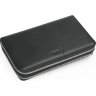Мужской кожаный черный кошелек-клатч на два отделения с петлей и RFID - TARWA (21722) - 1