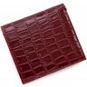 Маленький червоний жіночий гаманець із натуральної шкіри під крокодила KARYA (19517) - 4