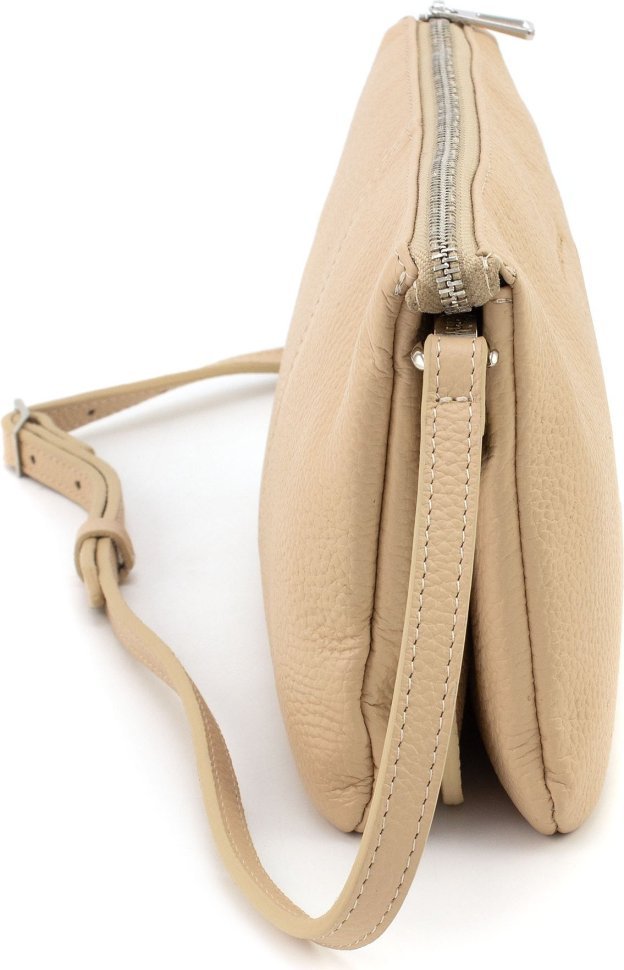 Пудрова жіноча сумка-клатч з натуральної італійської шкіри Grande Pelle (59100)