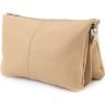 Пудрова жіноча сумка-клатч з натуральної італійської шкіри Grande Pelle (59100) - 4