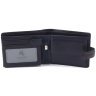 Черное классическое мужское портмоне из высококачественной кожи с хлястиком на кнопке Visconti Atlantis 69200 - 2