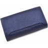 Синий женский кошелек из натуральной кожи крупного размера Bond Non (10910) - 4