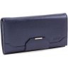 Синій жіночий гаманець з натуральної шкіри великого розміру Bond Non (10910)