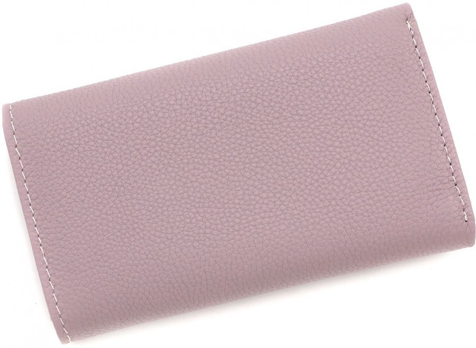 Зручна жіноча ключниця з натуральної темно-рожевої шкіри ST Leather (10024)