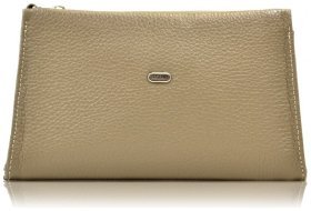 Бежевая женская косметичка из натуральной зернистой кожи Desisan 80101