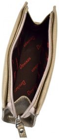 Бежевая женская косметичка из натуральной зернистой кожи Desisan 80101