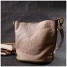 Бежева жіноча сумка з натуральної шкіри зі знімною косметичкою Vintage 2422364 - 7