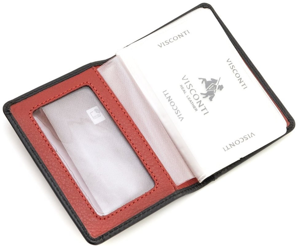 Маленькая кожаная визитница из натуральной кожи высокого качества Visconti Laser 70701 modnotak фото №2