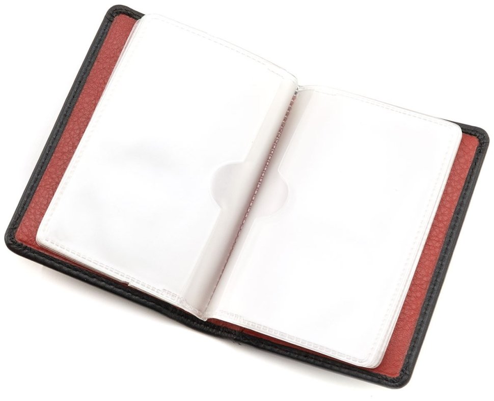 Маленькая кожаная визитница из натуральной кожи высокого качества Visconti Laser 70701 modnotak фото №5