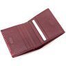 Невеликий лаковий жіночий гаманець червоного кольору з натуральної шкіри під рептилію ST Leather 70801 - 6