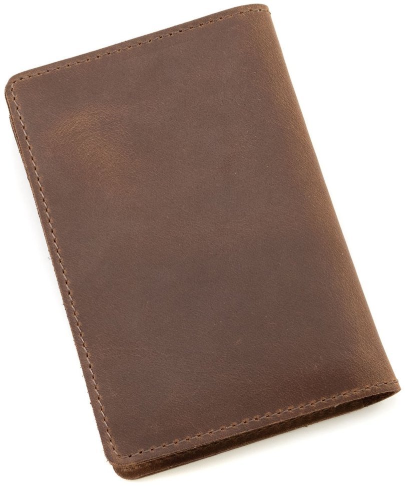 Коричневая винтажная кожаная обложка для автодокументов с изображением Гелендваген 90801 modnotak фото №3