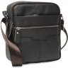 Чоловіча сумка-планшет коричневого кольору з натуральної шкіри на двох блискавках Borsa Leather (15620) - 1