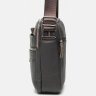 Мужская сумка-планшет коричневого цвета из натуральной кожи на двух молниях Borsa Leather (15620) - 4