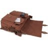 Большая текстильная сумка коричневого цвета на плечо VINTAGE STYLE (14213) - 5