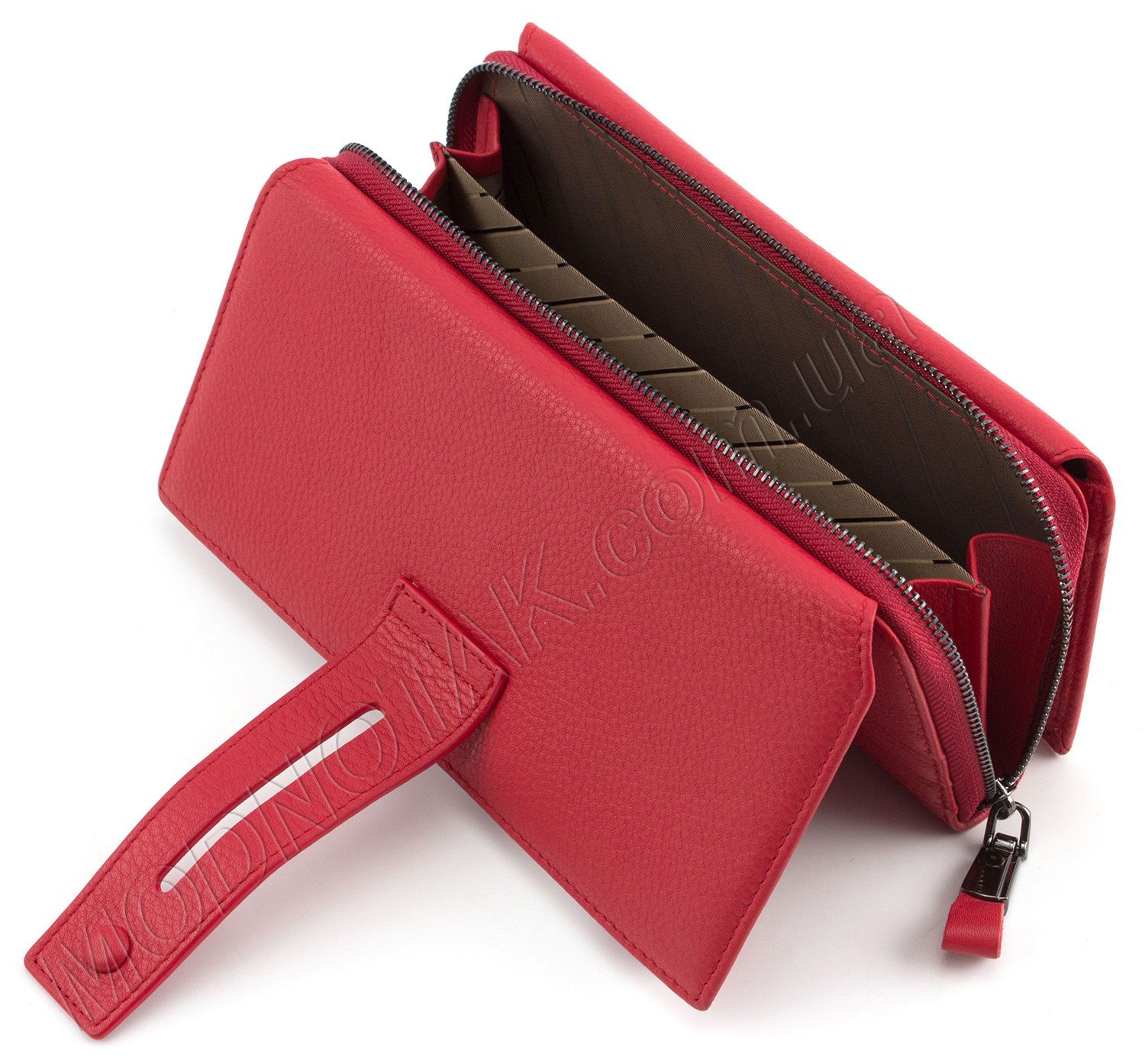 Стильний жіночий шкіряний гаманець червоного кольору Marco Coverna (17016)