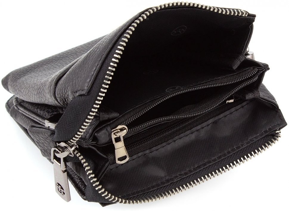 Маленькая поясная сумка с наплечным ремнем H.T Leather (10044)