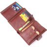 Вертикальне чоловіче портмоне із натуральної шкіри флотар коричневого кольору Vintage (2421399) - 6