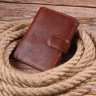 Вертикальное мужское портмоне из натуральной кожи флотар коричневого цвета Vintage (2421399)  - 7