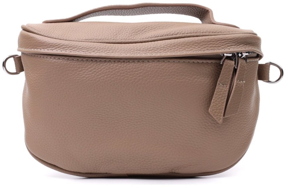 Летняя кожанная женская сумка через плечо Vintage 22657 Бежевая modnotak фото №6