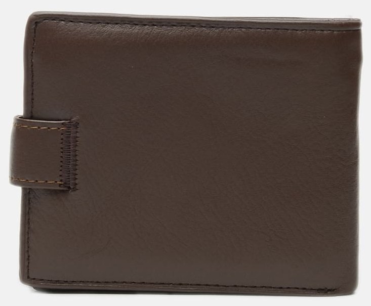 Чоловіче шкіряне портмоне коричневого кольору для купюр, карт та монет Tailian 72701