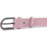 Женский кожаный ремень узкого типа в розовом цвете Vintage (2420796) - 3