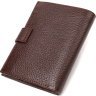 Вертикальний чоловічий гаманець середнього розміру з натуральної шкіри в коричневому кольорі CANPELLINI (2421737) - 2