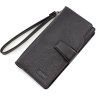 Чоловічий гаманець-клатч з фактурної шкіри чорного кольору Bond Non (10661) - 1