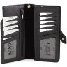 Мужской кошелек-клатч из фактурной кожи черного цвета Bond Non (10661) - 3