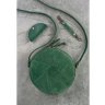 Сумка зеленого цвета из натуральной кожи с винтажным эффектом BlankNote Бон-Бон (12661) - 3