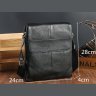 Плечевая мужская сумка из фактурной кожи в черном цвете Tiding Bag (15841) - 6