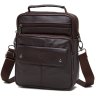 Удобная мужская сумка-барсетка коричневого цвета из натуральной кожи HD Leather (15920) - 1