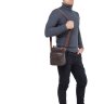 Зручна чоловіча сумка-барсетка коричневого кольору з натуральної шкіри HD Leather (15920) - 2